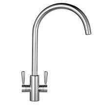 Franke Kitchen Sink Tap Monobloc Mixer Chrome Dual Lever Brass Modern Faucet