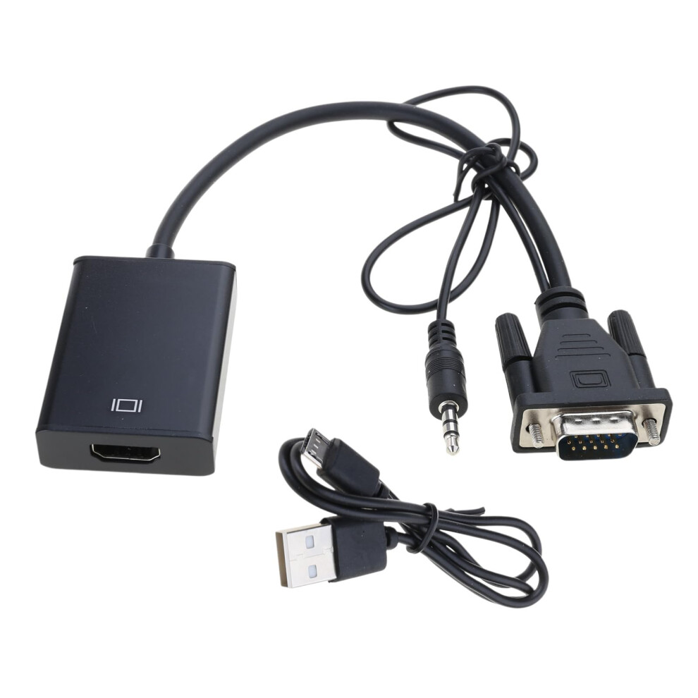Vga To Hdmi Adapter With Audio 1080P Plug And Play Converter For Laptop Pc Tv Monitor Projector 9073542752783