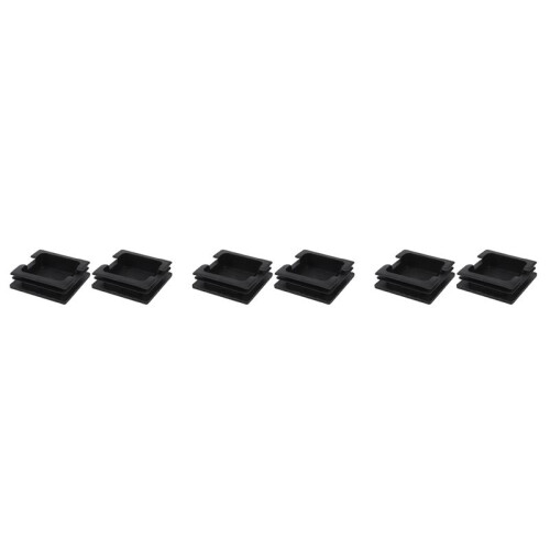 75mm x 75mm Plastic Square Caps Tube Pipe Inserts End Blanking 6 Pcs