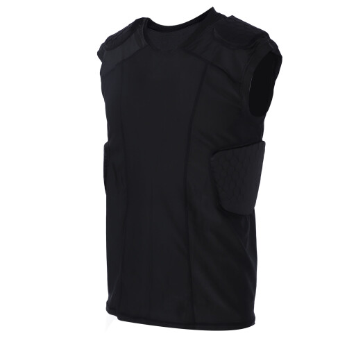 Youth Padded Compression Vest Quick Dry Collison Resistant Sleeveless M