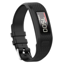 (Black) For Vivofit 1/2 Silicone Watch Band Strap Wristband Bracelet Wear-resist