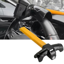 Universal Steering Wheel Lock with Keys, Visible Yellow AntiTheft Car Security Device, for Mitsubishi Galant Fortis