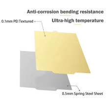 2X für QIDI Q2 Bauplatte, PEI-Strukturiertes Doppelseitiges Druckfederstahlblech, Magnetische Stahlplatte 280 X 280 mm für QIDIQ2
