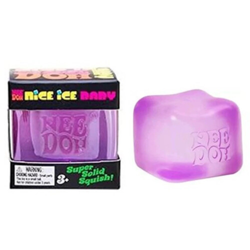 (Purple) NEEDOH Nice Cube Stress Ball Squishy Sensory Fidget Decompression Toy