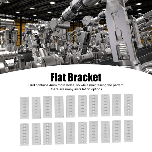 20Pcs Galvanized Steel Flat Brackets High Strength Bending-Resistant Mending Plates 3126-0001 2