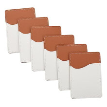 Blank Sublimation Phone Card Holder 6 Pack, Slim Wallet Stick On for Smartphones,  Gift