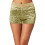 Dame Glitter Lounge Shorts Elastisk Midje Gull XXL 2