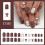 Glossy Fake Nail Short Square Shape Brown Bows Checkered Pattern Polkas Dot Art 3