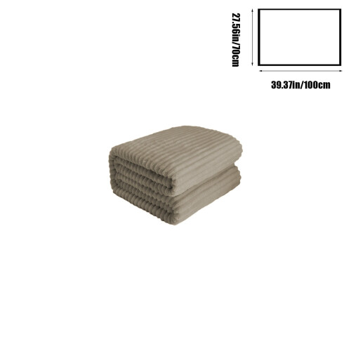 Faux Fur Throw Blanket Coffee 39x28 Inch 2