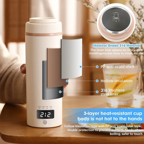 Electric Kettle Portable 450ml Multi-Temperature Keep-Warm 1