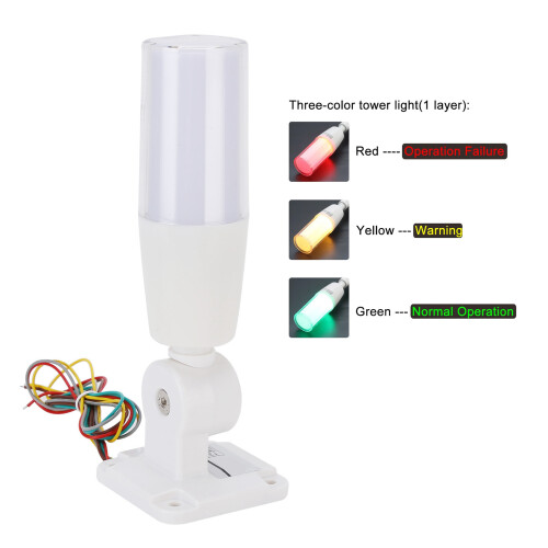 180 Rotatable Warning Light with Buzzer, 3 Colors, Foldable, ABS 2