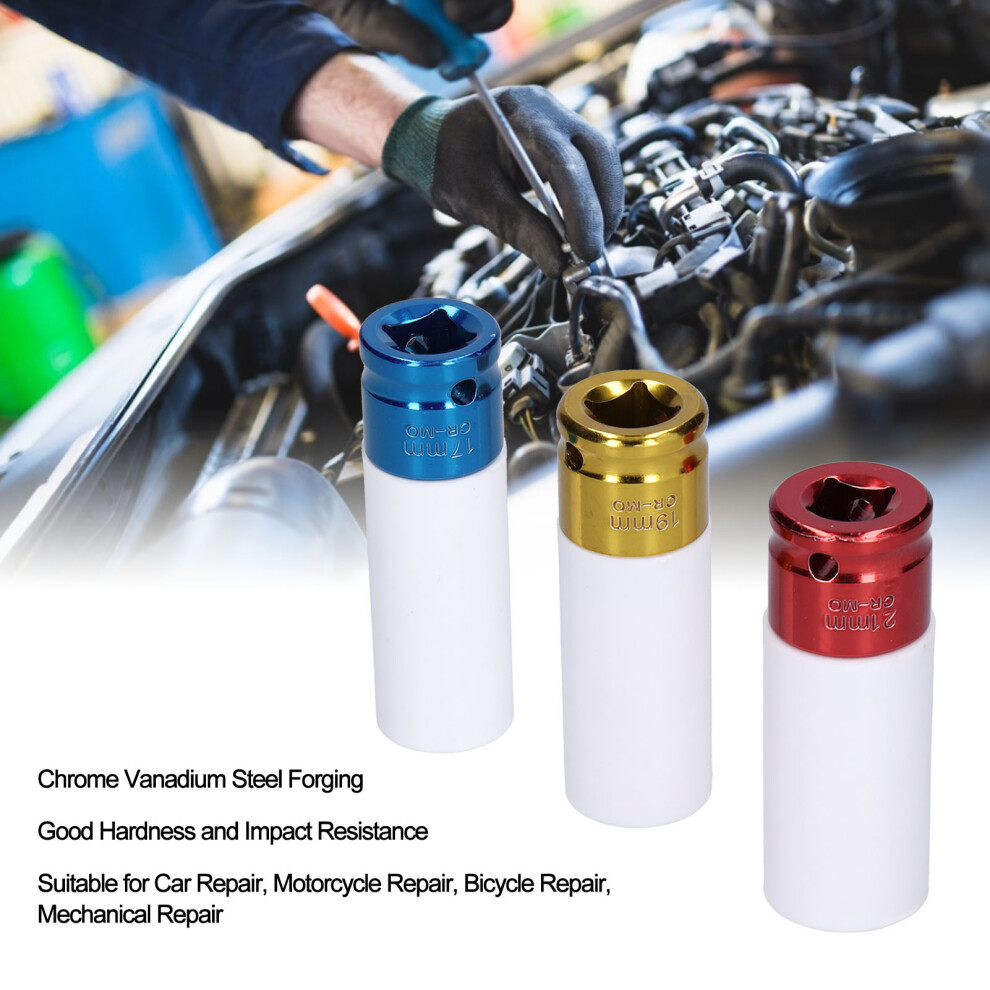 3pc Chrome Vanadium Impact Socket Set