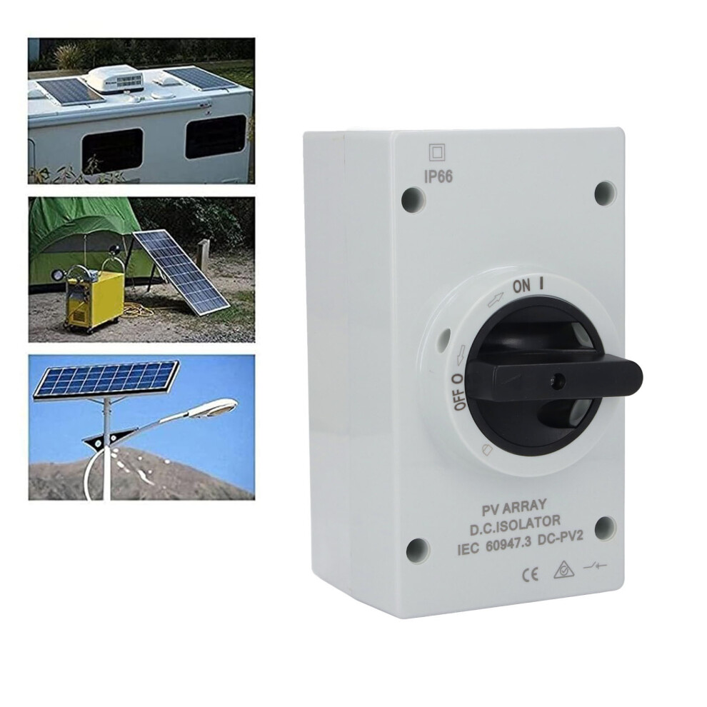 1000V 32A Pv Dc Disconnect Switch Ip66 Waterproof, Compact Solar Switch 4111390906837