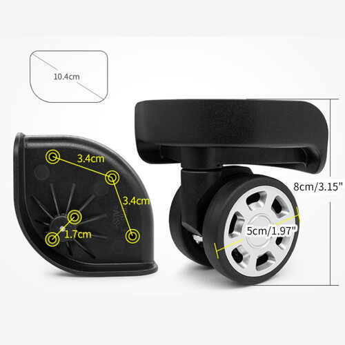 Practical Trolley Luggage Wheel Left and Right Luggage Swivel Replacement 2