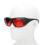 532NM Red Laser Safety Goggles PC Eyeshield, OD=6+48%, Black 12