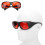 532NM Red Laser Safety Goggles PC Eyeshield, OD=6+48%, Black 4