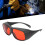 532NM Red Laser Safety Goggles PC Eyeshield, OD=6+48%, Black 5