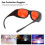 532NM Red Laser Safety Goggles PC Eyeshield, OD=6+48%, Black 10