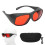 532NM Red Laser Safety Goggles PC Eyeshield, OD=6+48%, Black 8