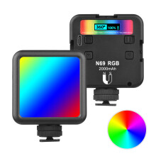 Andoer N69 RGB LED Video Light 60PCS 2500K-9000K 104g Compact