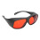 532NM Red Laser Safety Goggles PC Eyeshield, OD=6+48%, Black 15