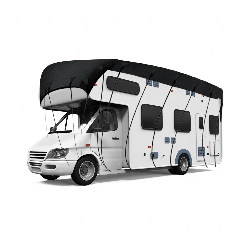 Waterproof 210D Oxford Pop Up Camper Roof Cover, UvâResistant AllâWeather Rv Protection, Black 14X3m 9073542784340