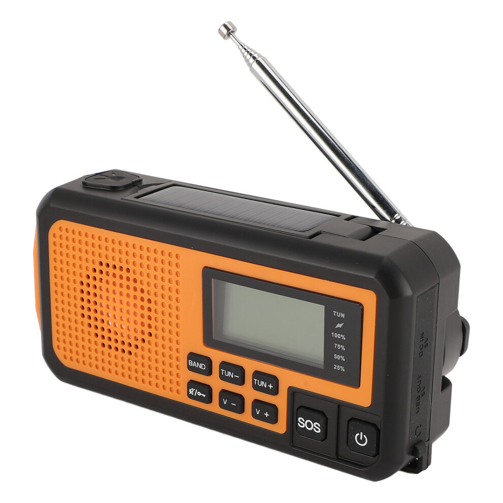 Emergency Hand Crank Solar Radio With 4000Mah Led & Sos Alarm 6931390908215