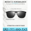 Conjunto de 3 lentes de plástico para óculos de sol com encaixe, modelo retangular e flip-up. 2