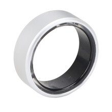Smart Fitness Ring Silver Type 9 with 7-Day Battery & Multi Sports Modes