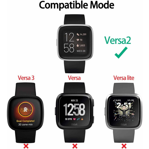 Φορτιστής συμβατός μόνο με Fitbit Versa2 – Καλώδιο φόρτισης USB 3,3 ποδιών και βάση 1