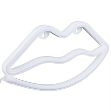 Pink Lip Shaped Neon Light USB/Battery Decor Night Light, 28x15x1.5cm
