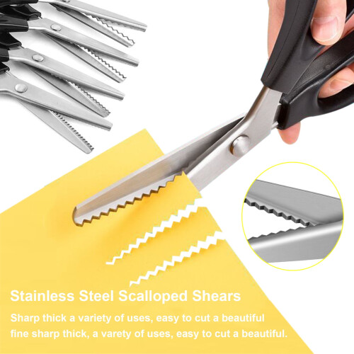 9 inch Pinking Shears Fabric Cutting Triangle Zig Zag 2