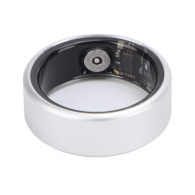 Smart Ring Movement 17.4mm Aluminum Alloy Water-Resistant Fitness Tracker Silver 7#