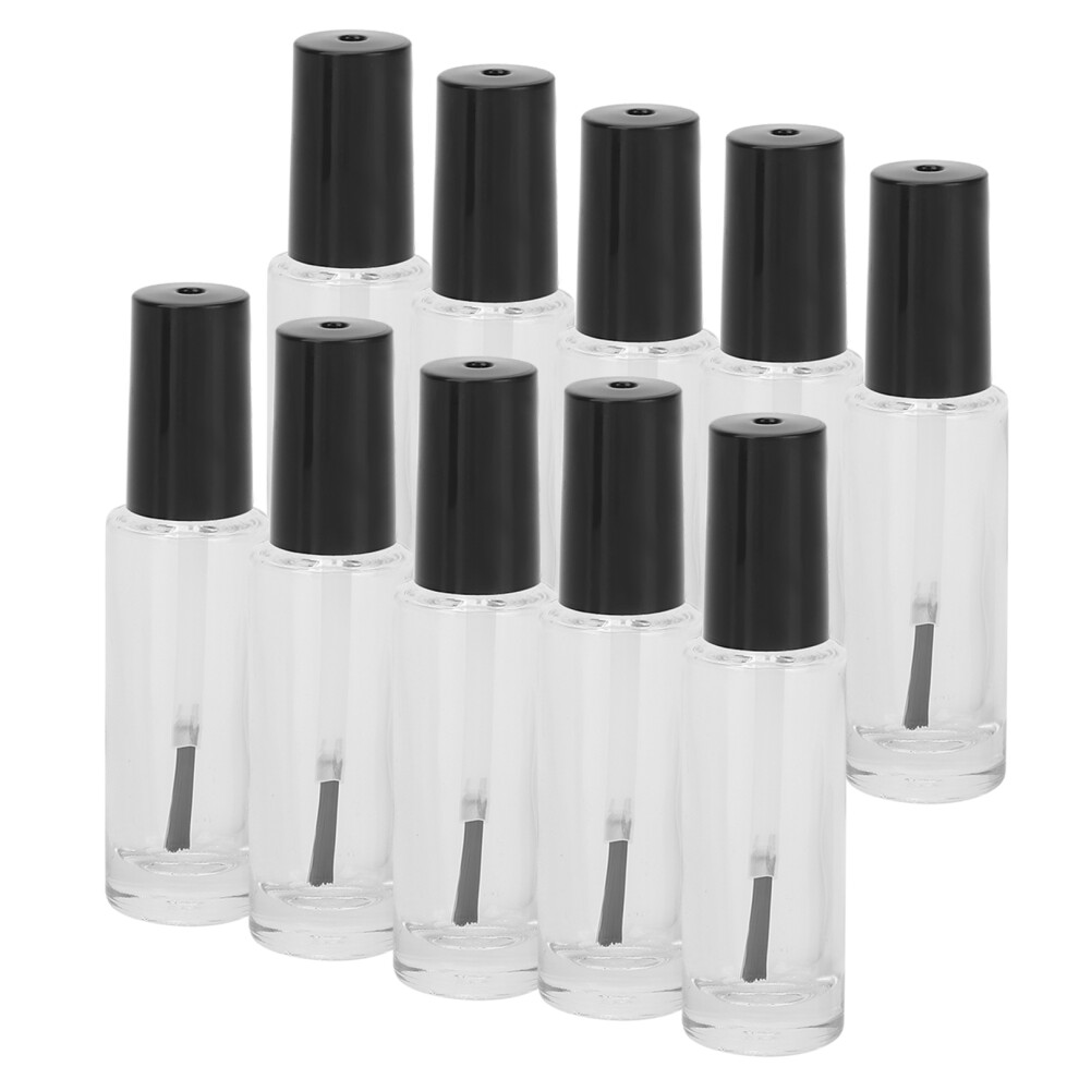 8ml Nail Polish Bottles 10 Pack Glass with Brush & Funnel for Art & Nails