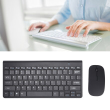Wireless 2.4G USB Keyboard Mouse Combo, Slim, Ergonomic, Black