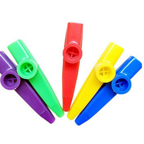 Plastic Kazoos with Flute Diaphragms 10 Pieces in 5 Colors 2