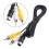Composite Adapter Cable Cored For Sega Genesis/M System Console RCA Video Cord 2
