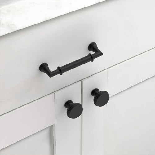 Kitchen Cabinet Handles Matte Black 3.75 Inch 10 Pack 2