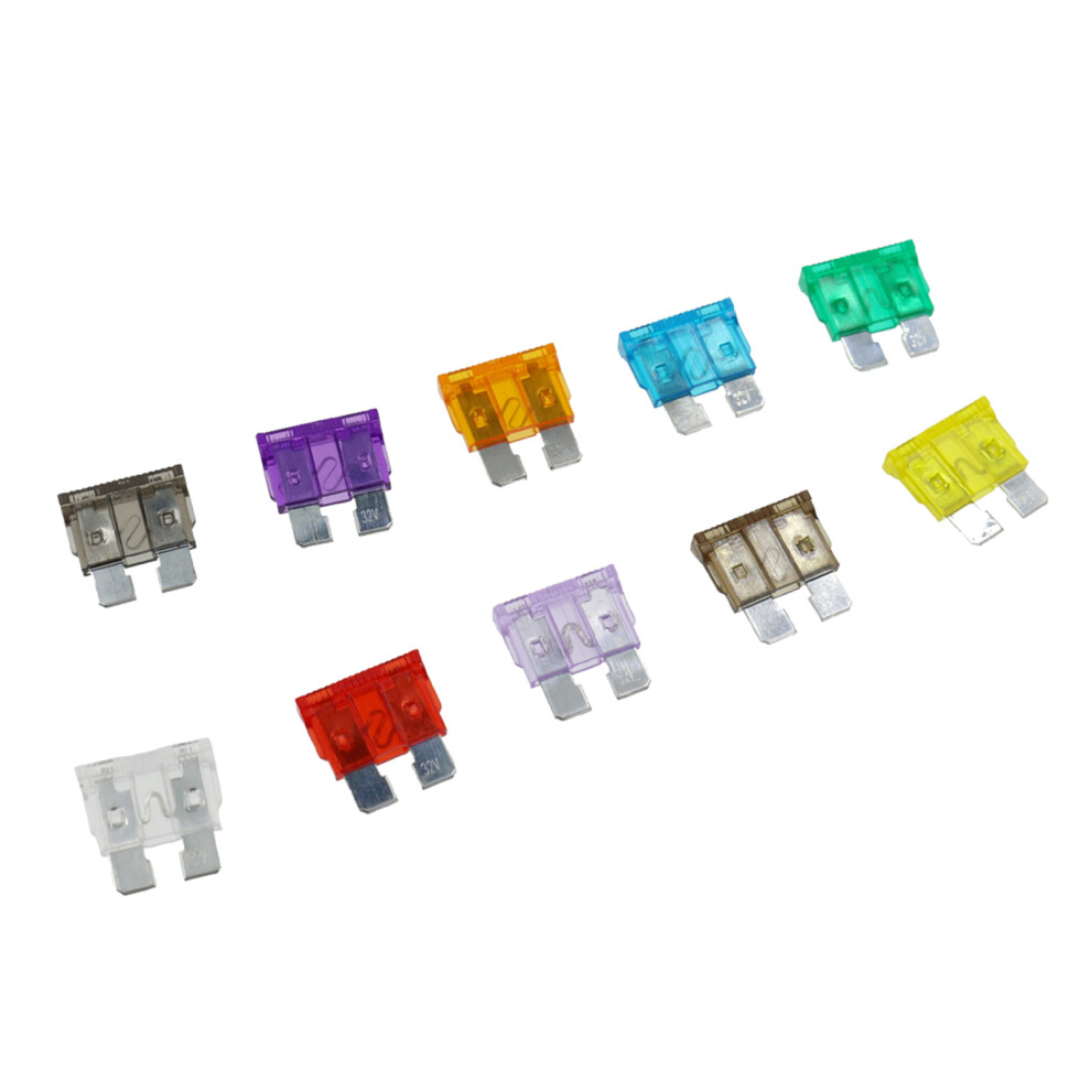 100Pcs Assorted Car Fuses Kit, Blade Type, 2A-35A, Standard & Mini Sizes 8031390910756