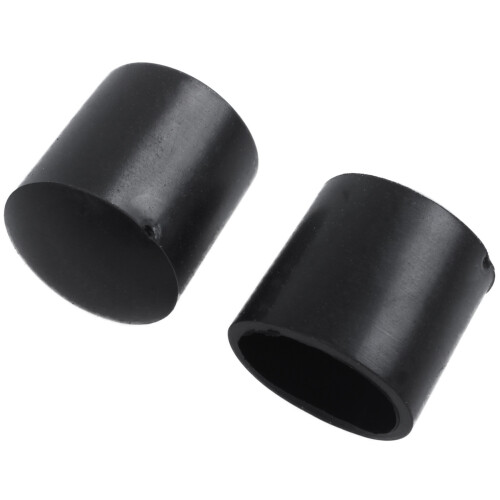 Rubber Caps 80-Piece Black Rubber Tube Ends 10mm Round