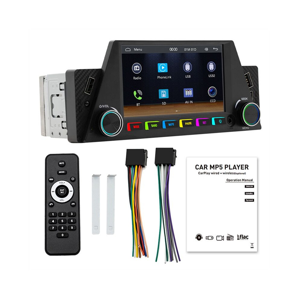 Car 1Din 4.7Inch Portable Screen Gps Navigation Display Wireless Carplay Android Auto Mp5 Player Light 6034079235777
