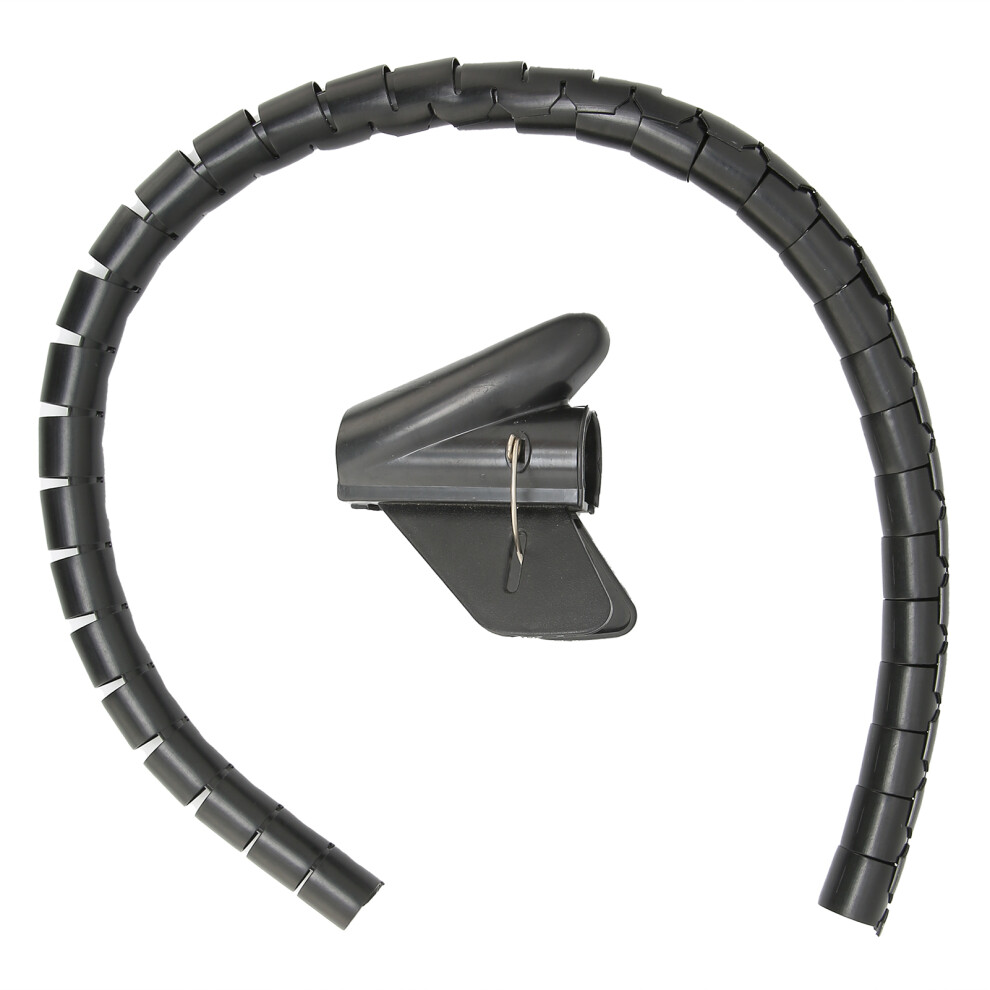 Cable Sleeve Organizer Coiled Wire Management Tube 10M Black Dia16mm 9401390911944