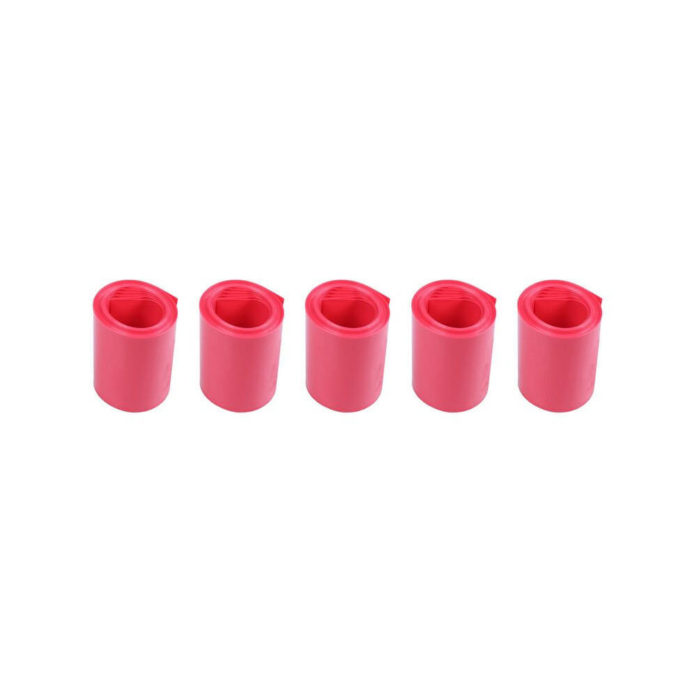 5Pcs 2M 50Mm Width Pvc Heat Shrink Wrap Tube For 2 X 18650 Battery Red 4711748458973