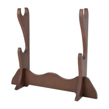 Desktop Flute Stand Holder, Laminated 2-Layer Bamboo Rack for Instruments Less than 3.5cm