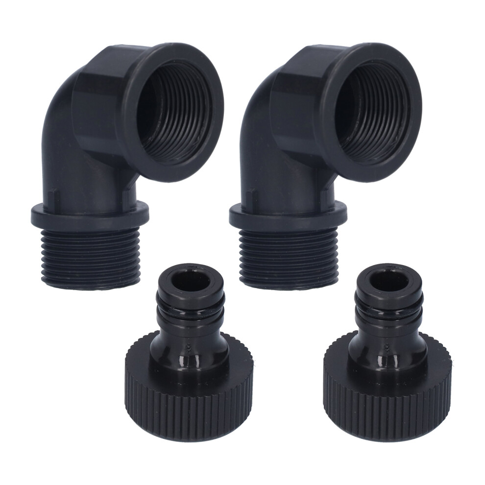 2X Outdoor Garden Elbow Connector With Nipple 7293282791411