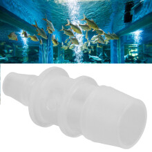 Clear White Aquarium Airline Connector 4 to 2mm Plastic Tube for Water Pumps