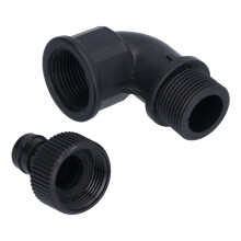 2x Outdoor Garden Elbow Connector with Nipple
