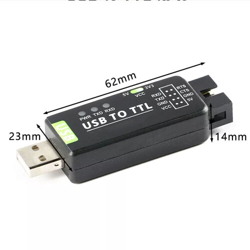1/2pc 3.3/5V FT232RL Industrial USB to TTL Serial Communication Module Converter 2