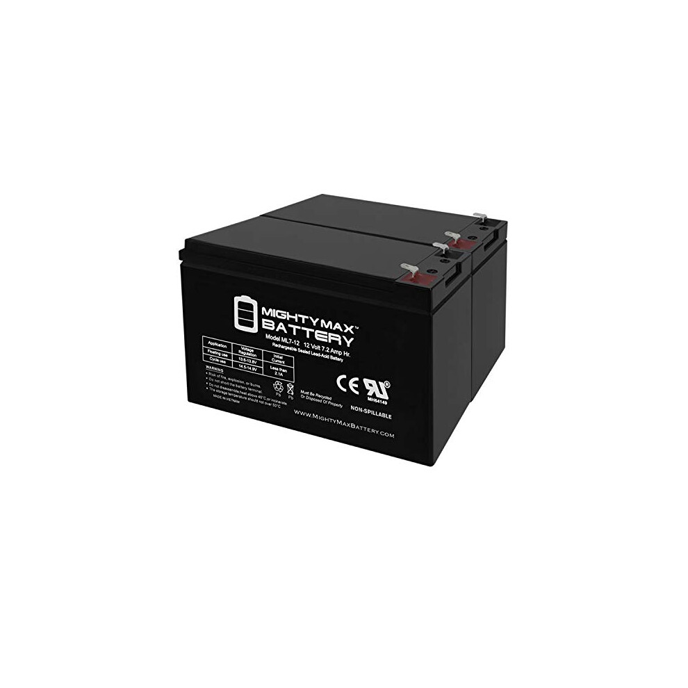 12V 7Ah Sealed Lead Acid Battery Replacement Pack Of 2, Reliable Backup Power For Alarm And Ups Systems 9771547020097
