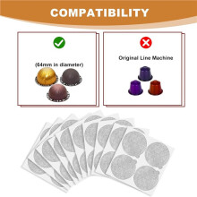 Aluminum Foils Lids Seals - Reuse Capsules Coffee Pods 600Pcs, for Vertuoline Vertuo Reuse Coffee Pods Cover Seals 62mm